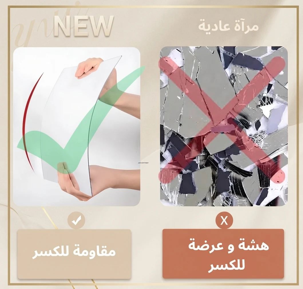 مقارنة: مرايتنا كتلوى وما كتهرّسش، والمراية العادية ديال الزاج كتهرّس شقوف